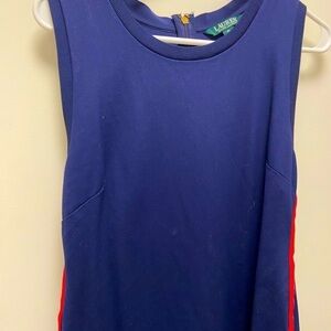 Lauren Ralph Lauren size petite large womens athletic dress w red stripes LP
